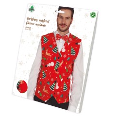 Chaleco rojo gracioso para navidad-Tus disfraces