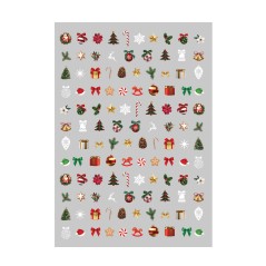Etiquetas para uñas navideños 10x7 cm 1 hoja-Tus disfraces