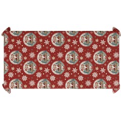Mantel navidad rojo 137x274 cm-Tus disfraces