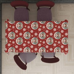 Mantel navidad rojo 137x274 cm-Tus disfraces