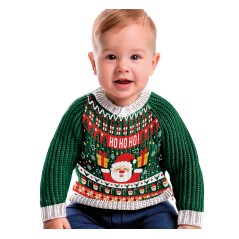 Jersey navideño Santa para bebe 12-18 meses lana-Tus disfraces