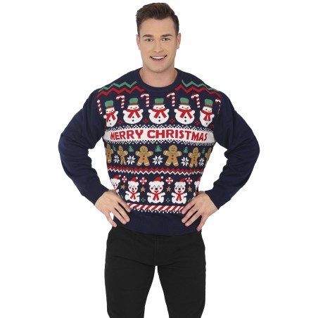 Jersey Navidad gracioso Muñeco de nieve hombre tallas-Tus disfraces