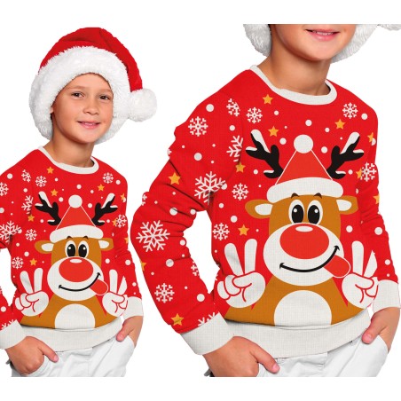 Jersey Navidad Reno infantil tallas-Tus disfraces
