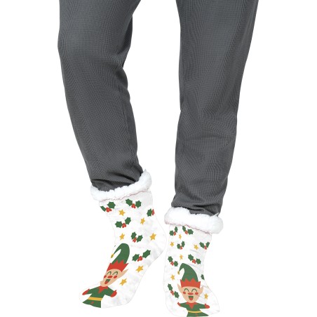 Calcetines termicos navideños elfo talla unica