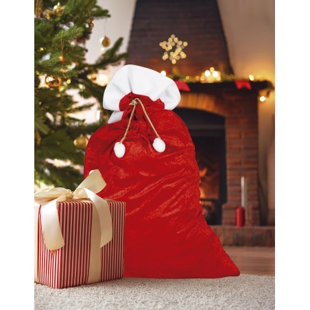Saco regalos de papa noel rojo 60 x95 cm