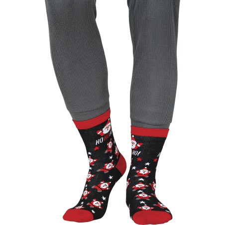 Calcetines navideños negros santa tallas