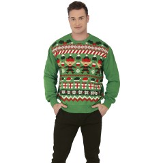 Jersey Navidad gracioso verde Elfo para hombre tallas