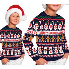 Jersey Navidad Muñeco de nieve infantil tallas-Tus disfraces