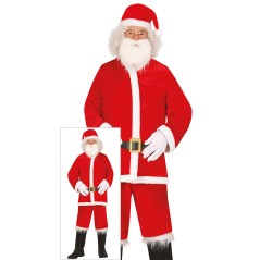 Papa noel terciopelo calidad adulto