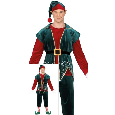 Disfraz elfo navideño para hombre talla L 52-54-Tus Disfraces baratos