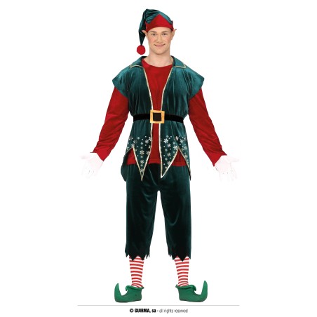 Disfraz elfo navideño para hombre talla L 52-54