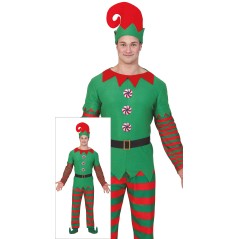 Disfraz Elfo de navidad para hombre talla M o L-Tus Disfraces Baratos