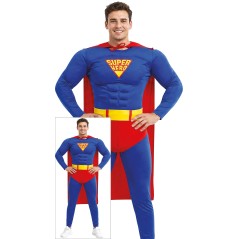 Disfraz de super heroe man musculoso adulto barato. Tienda disfraces