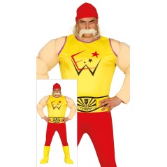 Disfraz de luchador WWE hombre hulk hogan para adulto barato