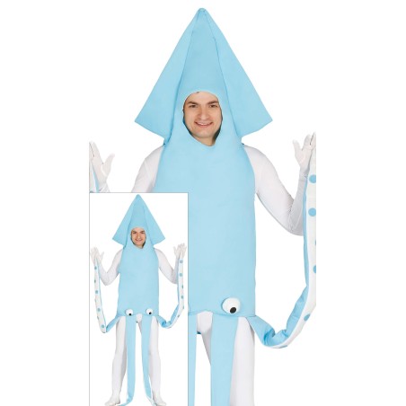 Disfraz calamar chipiron azul talla L adulto-Tus disfraces baratos online