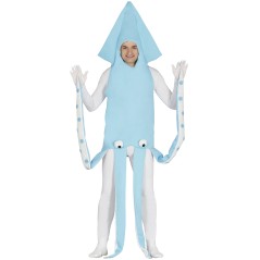 Disfraz calamar chipiron azul talla L adulto