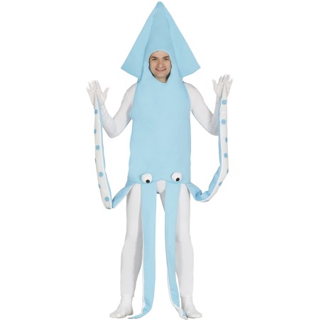 Disfraz calamar chipiron azul talla L adulto