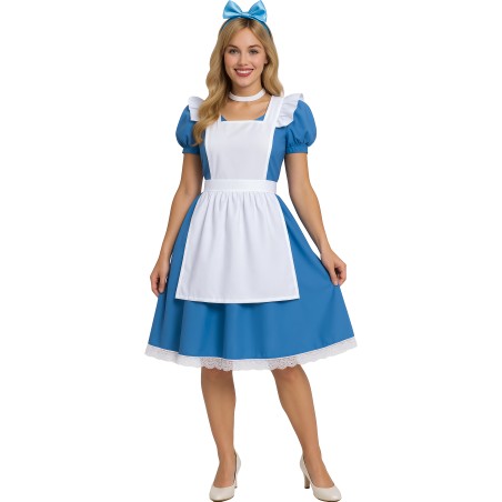 Disfraz Alicia vestido azul tallas mujer
