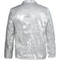 Americana lentejuelas plata para hombre talla m