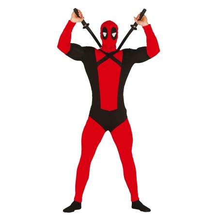 Disfraz antiheroe rojo Dead para hombre talla L. Tus disfraces baratos
