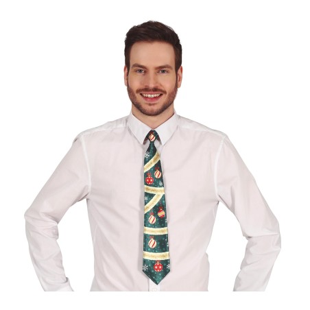 Corbata bolas de navidad graciosa para navidad 45 cm