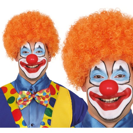 Peluca payaso naranja rizos barata-Tus disfraces baratos