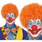 Peluca payaso naranja rizos barata