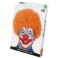 Peluca payaso naranja rizos barata