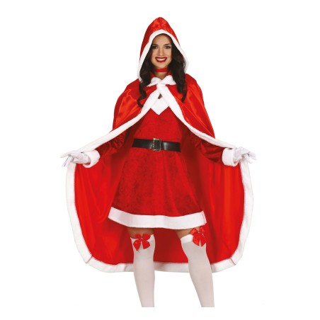 Capa Mama noel para mujer adulto-Tus disfraces baratos