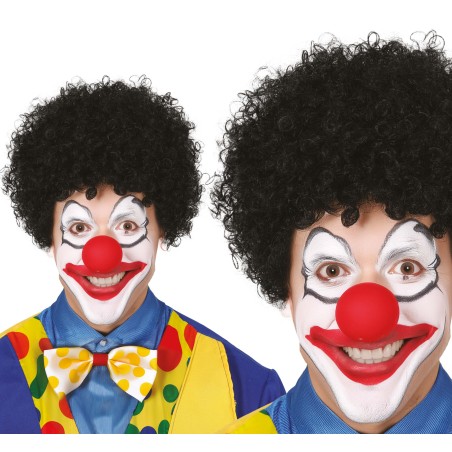 Peluca payaso negra de rizos barata-Tus disfraces baratos