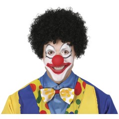 Peluca payaso negra de rizos barata