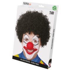 Peluca payaso negra de rizos barata-Tus disfraces baratos