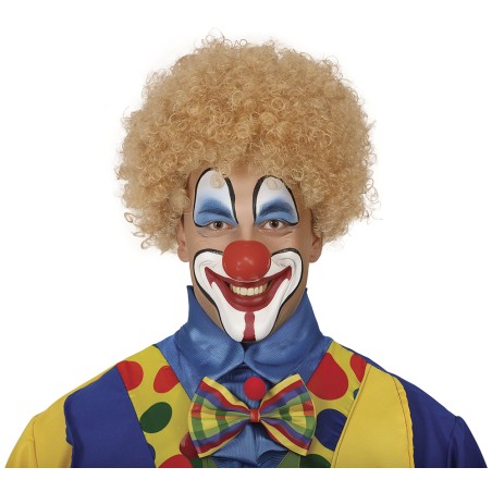 Peluca rizos rubia payaso