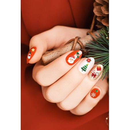 Etiquetas para uñas navideños 10x7 cm 1 hoja
