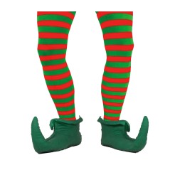 Pantys rayas rojas y verdes elfo adulto talla XL-Tus disfraces