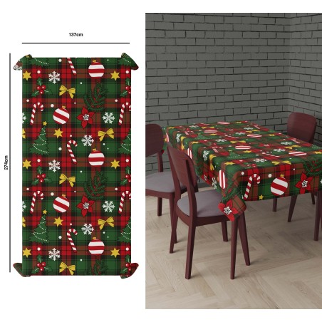Mantel navidad candy 137x274 cm-Tus disfraces