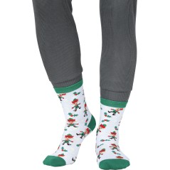Calcetines navideños blancos elfos tallas
