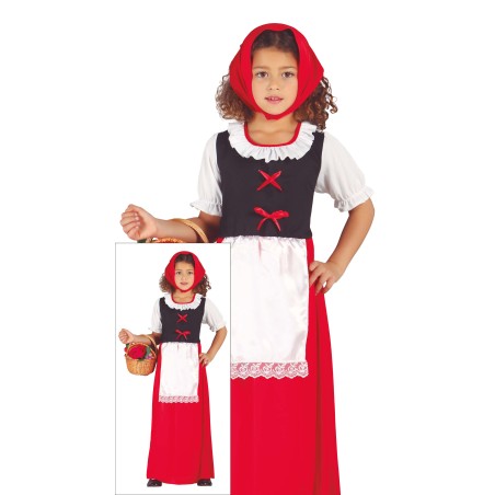 Disfraz posadera o pastora roja para niña-Tus Disfraces Baratos