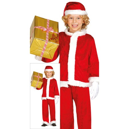 Disfraz papa noel infantil 5-6 o 7-9 años terciopelo luj-El  Informal