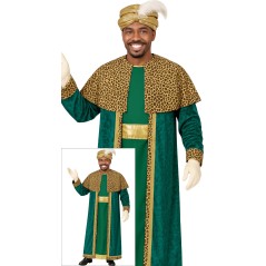 Disfraz rey mago baltasar verde adulto talla L 52-54-El  Informal