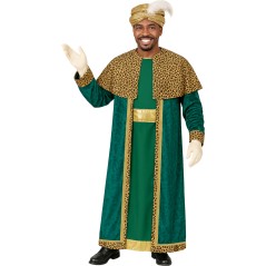 Disfraz rey mago baltasar verde adulto talla L 52-54