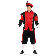 Disfraz Paje de rey mago rojo para hombre talla XL