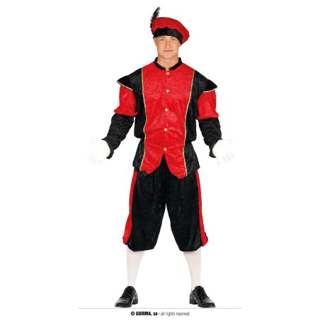 Disfraz Paje de rey mago rojo para hombre talla XL