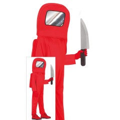 Disfraz Astronauta Among Us rojo para niño . Tus Disfraces Baratos