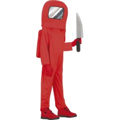 Disfraz Astronauta Among Us rojo para niño