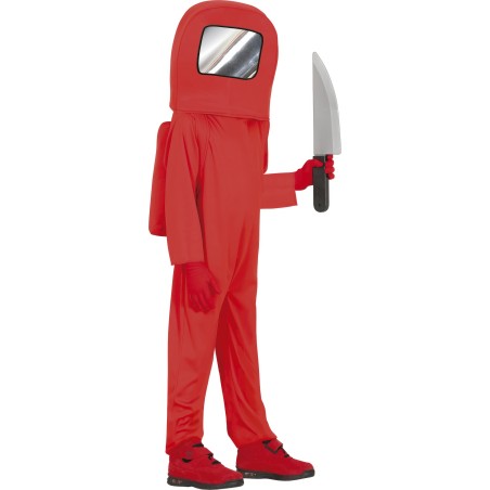 Disfraz Astronauta Among Us rojo para niño
