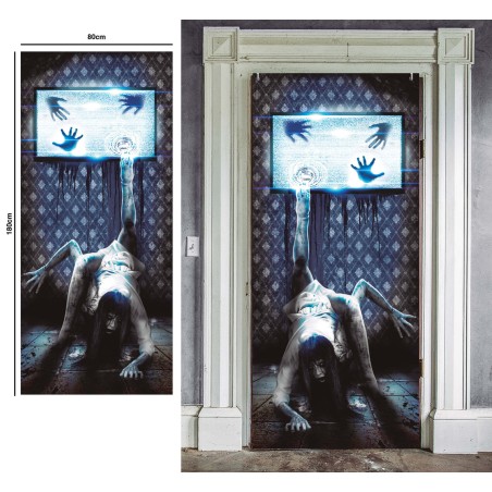 Decoracion puerta niña televison 80x180 cm-Tus Disfraces baratos