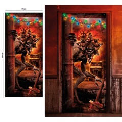 Decoracion puerta Demogordon 80x180 cm-Tus Disfraces baratos