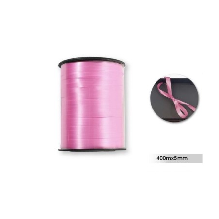 Rollo de lazo rosa para globos o decoraciones 400 metros 8433584578733 57873