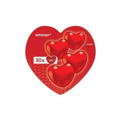 Globos corazon rojo 30 uds de 20 cm en caja 192937000564 9904028